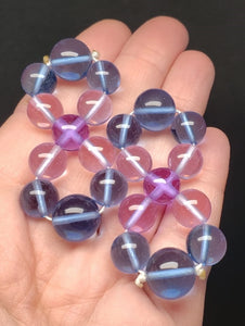 Blue Violet Flame Andara Crystal Healing Tool PAIR