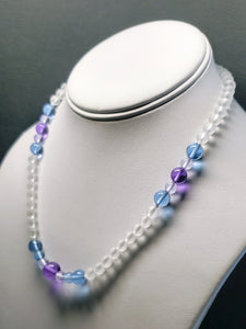 Blue Violet Flame Andara Crystal Necklace 18.25inch