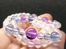 Load image into Gallery viewer, Blue Violet Flame Andara Crystal Necklace 18.25inch