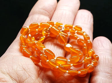 Carnelian E+ 3x4mm-5.5x8mm oval 18.75inch