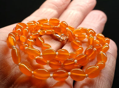 Carnelian E+ 4x4.5mm-6x8mm oval 19.25inch