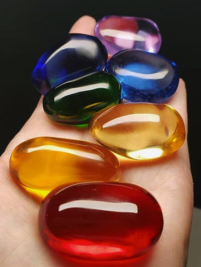 Andara Crystal Tumbled Bundle chakra colors*