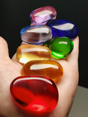 Andara Crystal Tumbled Bundle chakra colors*