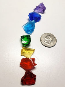 Chakra colors - 7 main Traditional Andara Crystals 25.68g