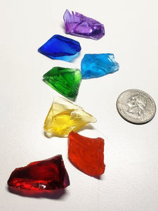 Chakra colors - 7 main Traditional Andara Crystals 31.22g