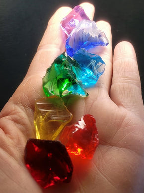 Chakra colors - 7 main Traditional Andara Crystals 34.56g