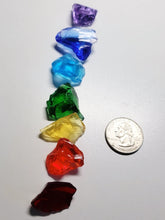 Load image into Gallery viewer, Chakra colors - 7 main Traditional Andara Crystals 34.56g