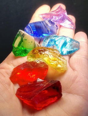 Chakra colors - 7 main Traditional Andara Crystals 46.07g