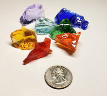 Load image into Gallery viewer, Traditional Andara Crystal Bundle chakra colors 67.23g