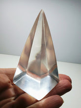 Load image into Gallery viewer, Clear Andara Crystal Nubian Pyramid 3in x 1.5in