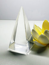 Load image into Gallery viewer, Clear Andara Crystal Nubian Pyramid 3in x 1.5in