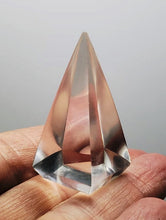 Load image into Gallery viewer, Clear Andara Crystal Nubian Pyramid 1.5in x .75in