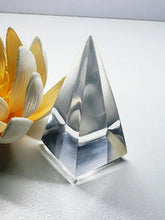 Load image into Gallery viewer, Clear Andara Crystal Nubian Pyramid 2.5in x 1.25in