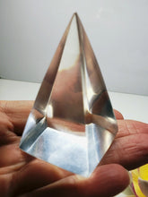 Load image into Gallery viewer, Clear Andara Crystal Nubian Pyramid 2.5in x 1.25in