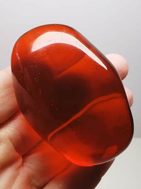 Orange (deep) / Lion's Heart Andara Crystal Hand / Palm Piece 124g