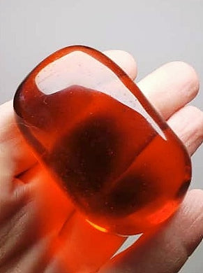 Orange (deep) / Lion's Heart Andara Crystal Hand / Palm Piece 102g