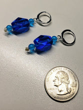 Load image into Gallery viewer, Blue - Medium Bright Andara Crystal Earrings*
