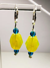 Load image into Gallery viewer, Electric Yellow &amp; Aqua Blue Andara Crystal Earrings*