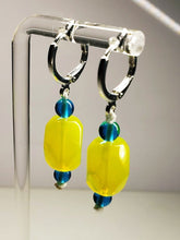 Load image into Gallery viewer, Electric Yellow &amp; Aqua Blue Andara Crystal Earrings*