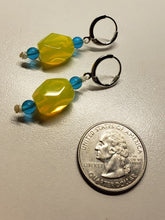 Load image into Gallery viewer, Electric Yellow &amp; Aqua Blue Andara Crystal Earrings*