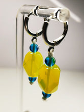 Load image into Gallery viewer, Electric Yellow &amp; Aqua Blue Andara Crystal Earrings*