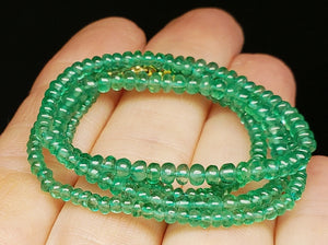 Emerald (Brazilian) EO 2-3.8mm 17inch 24.5ct