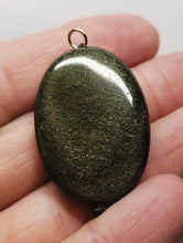 Load image into Gallery viewer, Obsidian - Golden Sheen Therapeutic Pendant A