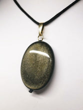Load image into Gallery viewer, Obsidian - Golden Sheen Therapeutic Pendant C