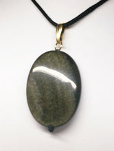 Load image into Gallery viewer, Obsidian - Golden Sheen Therapeutic Pendant E