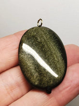Load image into Gallery viewer, Obsidian - Golden Sheen Therapeutic Pendant E
