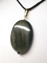 Load image into Gallery viewer, Obsidian - Golden Sheen Therapeutic Pendant E