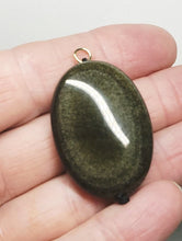 Load image into Gallery viewer, Obsidian - Golden Sheen Therapeutic Pendant F