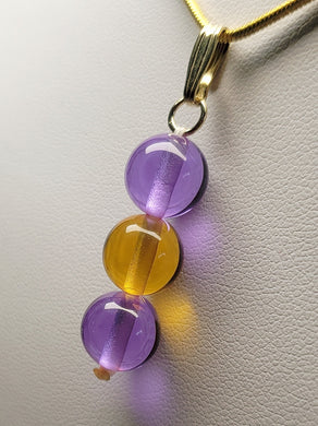 Golden Violet Healing Flame Andara Crystal Pendant 12mm