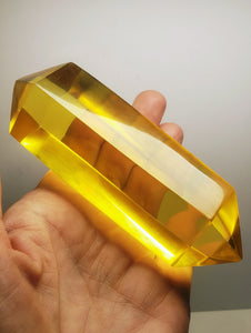 Yellow - Golden Double Terminated Polished Andara Crystal Wand