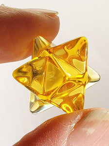 Yellow - Golden Andara Crystal Merkaba 15mmno