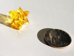 Yellow - Golden Andara Crystal Merkaba 15mmno