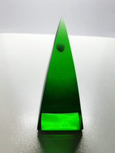Load image into Gallery viewer, Green (Deep) Andara Crystal Nubian Pyramid 3in x 1.5in