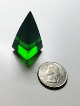 Load image into Gallery viewer, Green (Deep) Andara Crystal Nubian Pyramid 1.5in x .75in