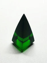 Load image into Gallery viewer, Green (Deep) Andara Crystal Nubian Pyramid 1.5in x .75in