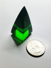 Load image into Gallery viewer, Green (Deep) Andara Crystal Nubian Pyramid 1.5in x .75in