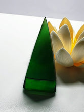 Load image into Gallery viewer, Green (Deep) Andara Crystal Nubian Pyramid 2.5in x 1.25in