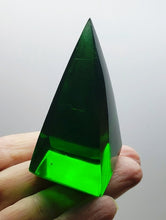 Load image into Gallery viewer, Green (Deep) Andara Crystal Nubian Pyramid 2.5in x 1.25in