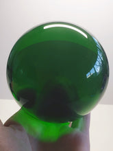Load image into Gallery viewer, Green - Deep Andara Crystal Sphere 3.75 inch