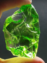 Load image into Gallery viewer, Yellow Green w/ Clear Traditional Andara Crystal 146g