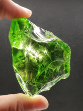Load image into Gallery viewer, Yellow Green w/ Clear Traditional Andara Crystal 146g
