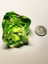 Load image into Gallery viewer, Yellow Green w/ Clear Traditional Andara Crystal 146g