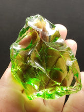 Load image into Gallery viewer, Yellow Green w/ Clear Traditional Andara Crystal 146g