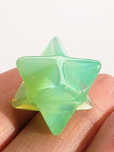 Opalescence Green Andara Crystal Merkaba 15mm.