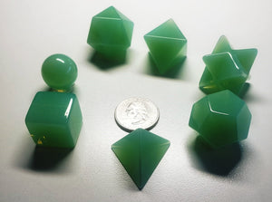 Andara Crystal Sacred Geometry Set Green Opalescent