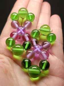 Green Violet Flame Andara Crystal Healing Tool PAIR